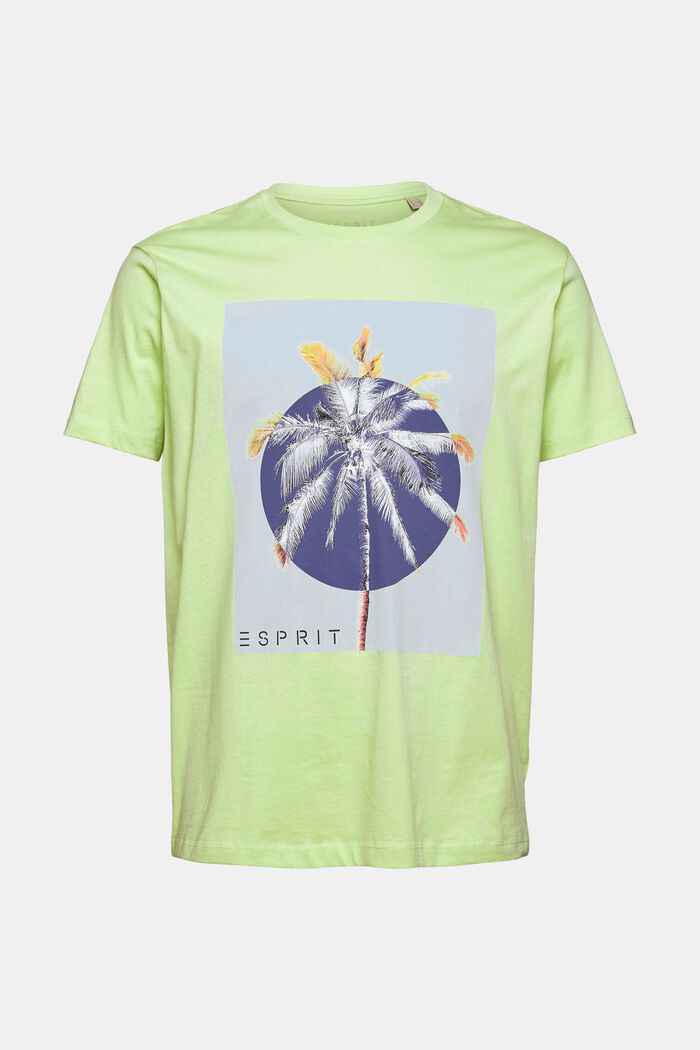 Jerseyowy T-shirt z nadrukiem, 100% bawełny, LIGHT GREEN, detail image number 5