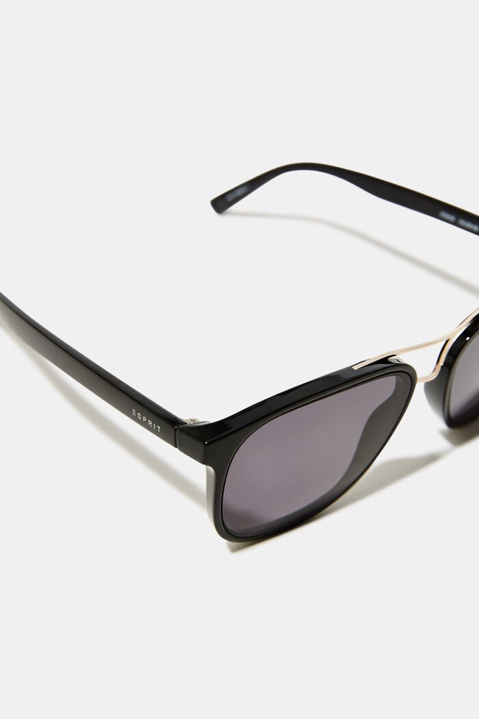 Okulary przeciwsłoneczne z metalowym łącznikiem, BLACK, detail image number 1