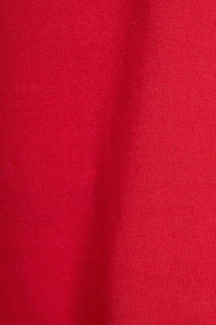 T-shirt z logo z bawełnianego dżerseju, unisex, RED, detail image number 5