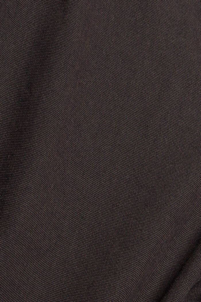 Szczotkowane spodnie chino, DARK BROWN, detail image number 1