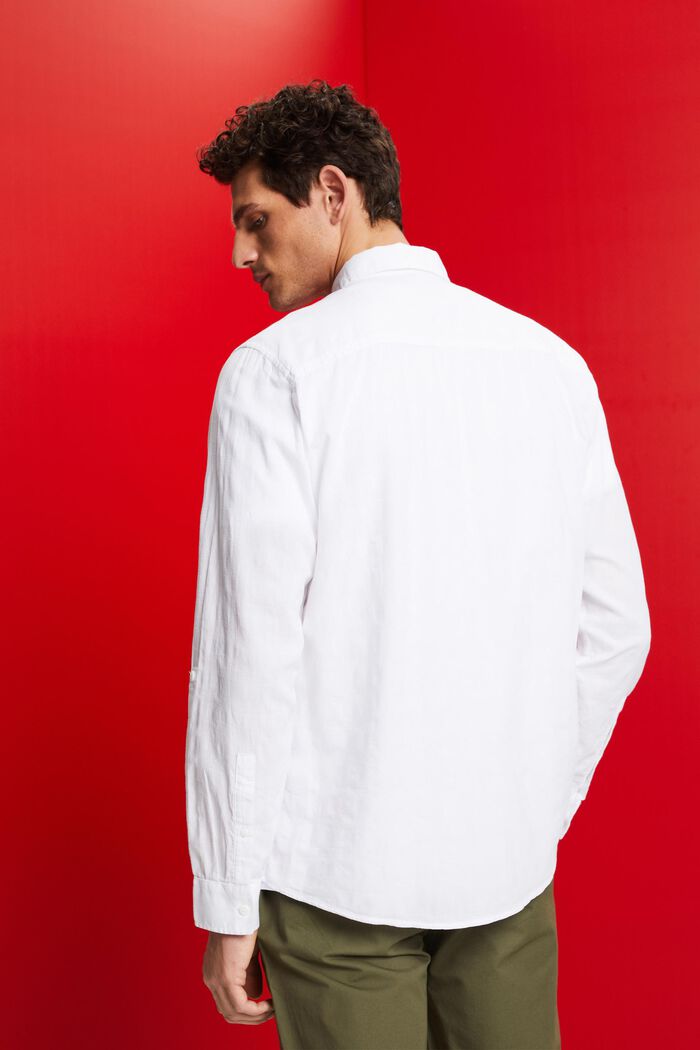 Koszula bawełniana z fakturą, WHITE, detail image number 3
