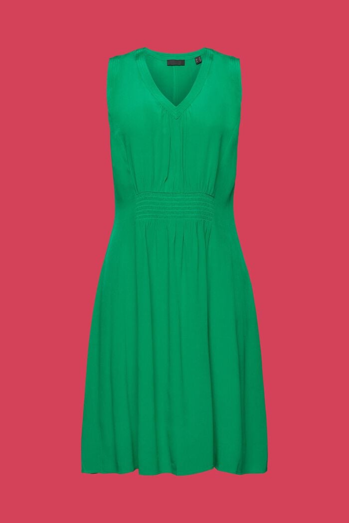 Sukienka o linii A z marszczoną talią, GREEN, detail image number 6