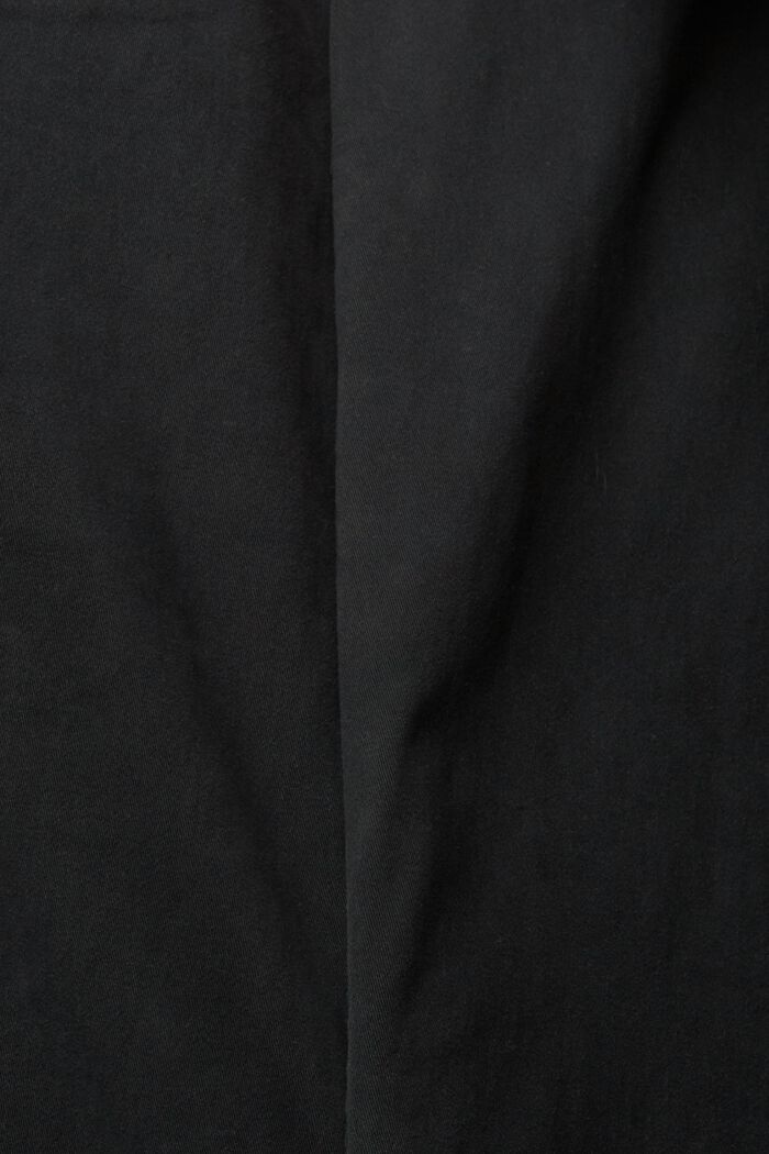Spodnie chino z bawełny, BLACK, detail image number 4