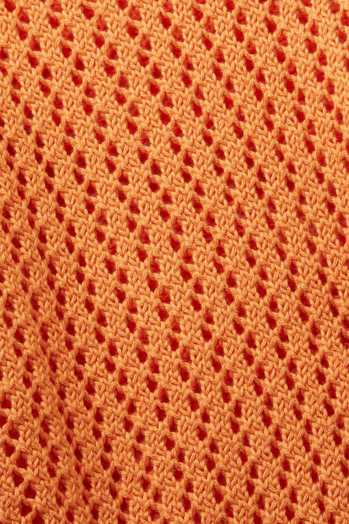 Fakturowany sweter z bawełny organicznej, GOLDEN ORANGE, detail image number 5