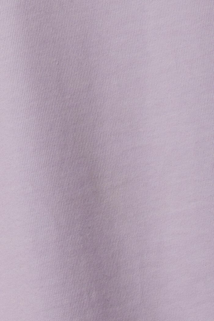 T-shirt z logo z bawełnianego dżerseju, unisex, LILAC, detail image number 7