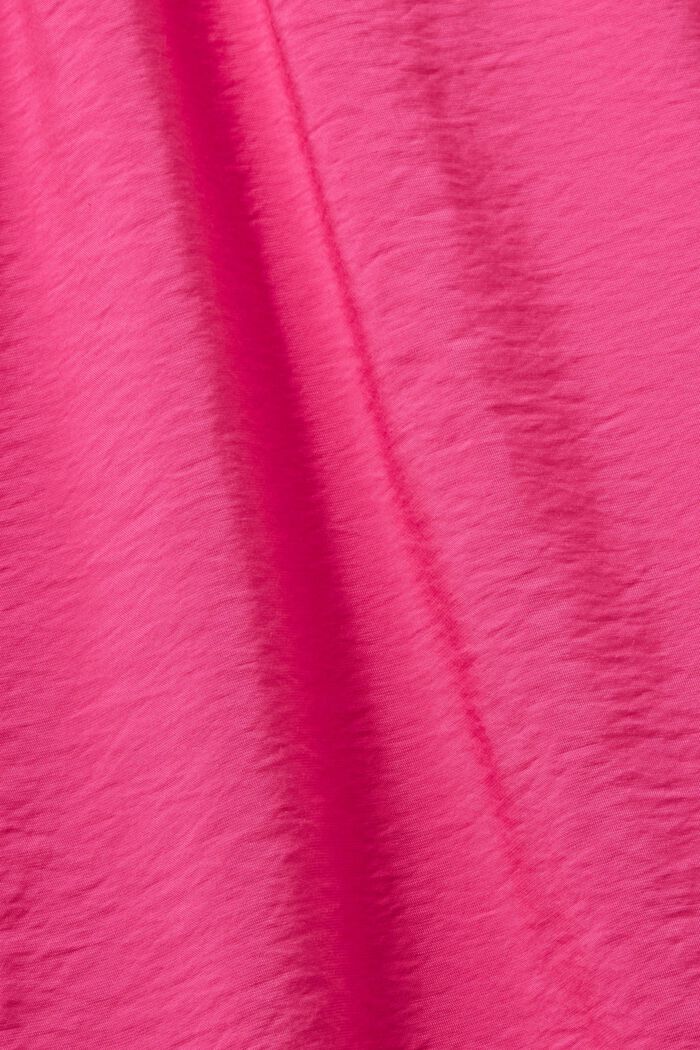 Marszczona bluzka z wiązanym detalem, PINK FUCHSIA, detail image number 5