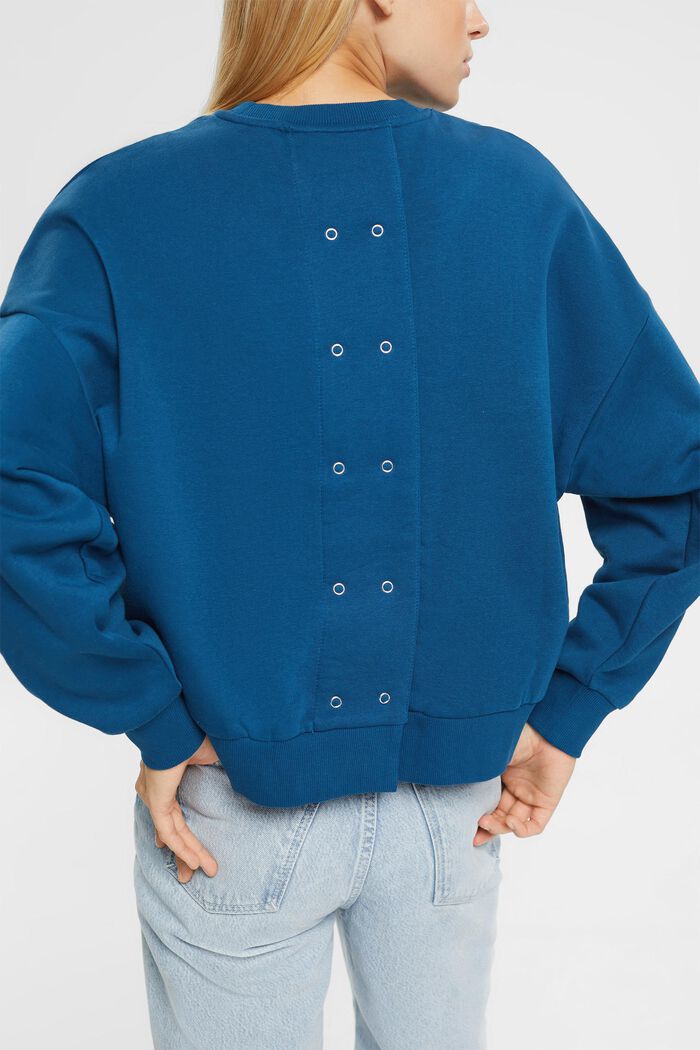Bluza z listwą guzikową z tyłu, PETROL BLUE, detail image number 0