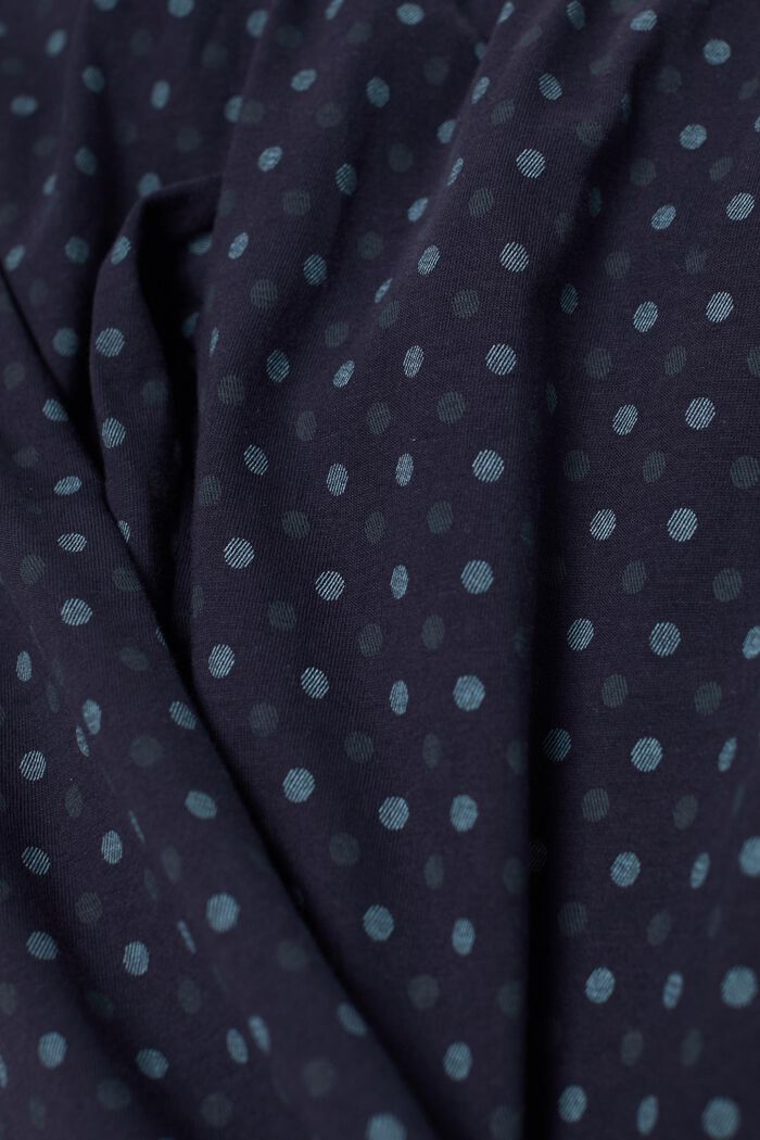 Spodnie od piżamy z bawełny w kropki, TEAL GREEN, detail image number 5