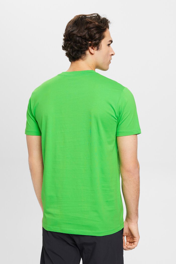 T-shirt z okrągłym dekoltem z dżerseju, GREEN, detail image number 3