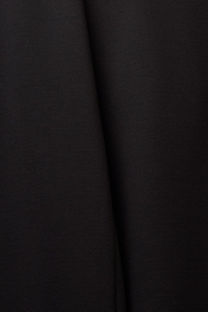 Spodnie ze średnim stanem i szerokimi nogawkami, BLACK, detail image number 5