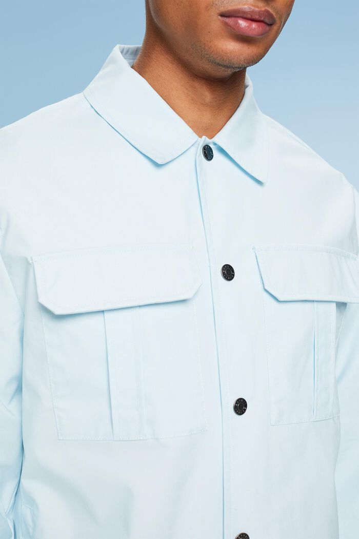 Kurtka koszulowa z diagonalu, PASTEL BLUE, detail image number 3