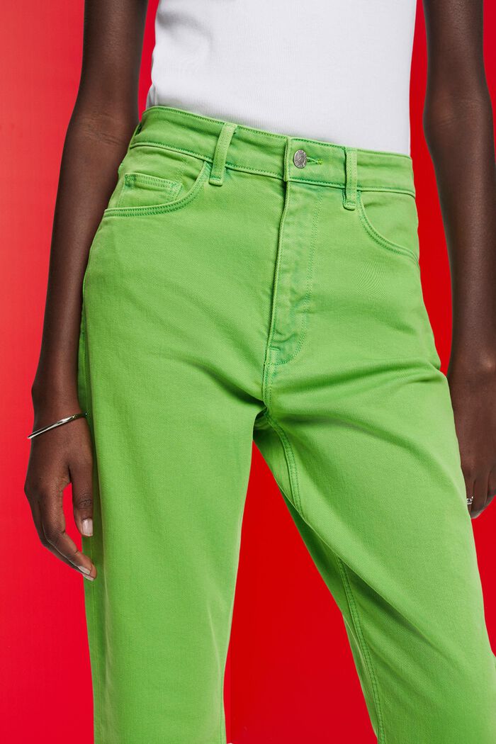Skrócone spodnie z postrzępionym dołem, GREEN, detail image number 2