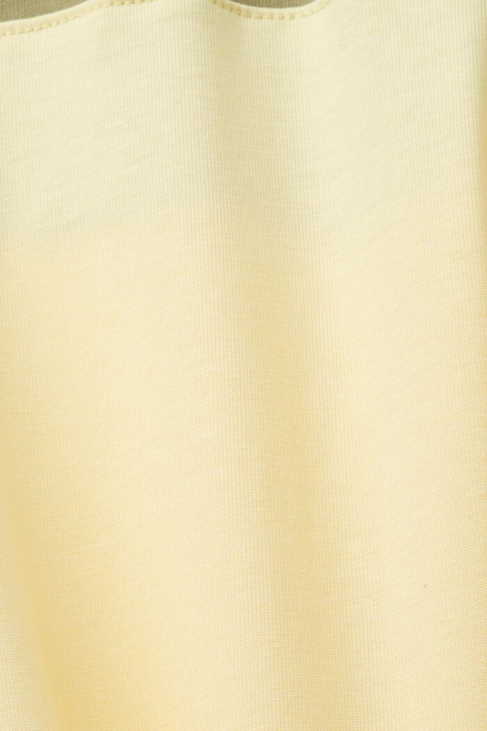 T-shirt w bloki kolorów, 100% bawełny, LIGHT KHAKI, detail image number 4
