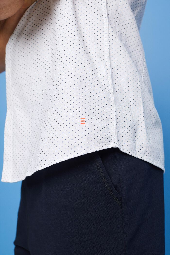 Zapinana na guziki koszula z nadrukiem, WHITE, detail image number 4