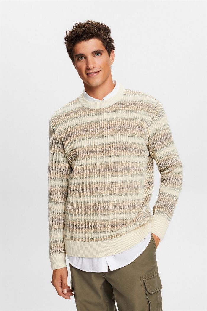 Sweter z okrągłym dekoltem z prążkowanej dzianiny, ICE, detail image number 2