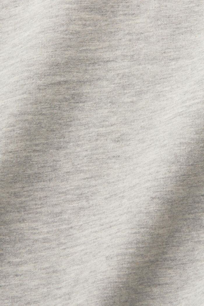 T-shirt z węzełkowego dżerseju z nadrukiem, LIGHT GREY, detail image number 5