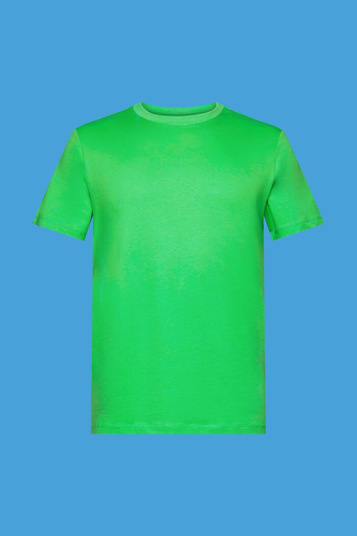 T-shirt z okrągłym dekoltem z dżerseju, GREEN, detail image number 6