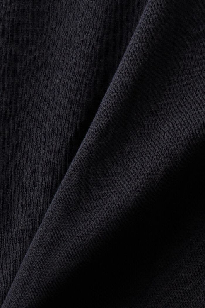 Logowany T-shirt z bawełnianego dżerseju, BLACK, detail image number 4