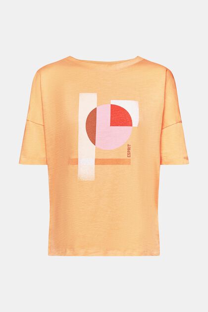 Bawełniany T-shirt z geometrycznym nadrukiem