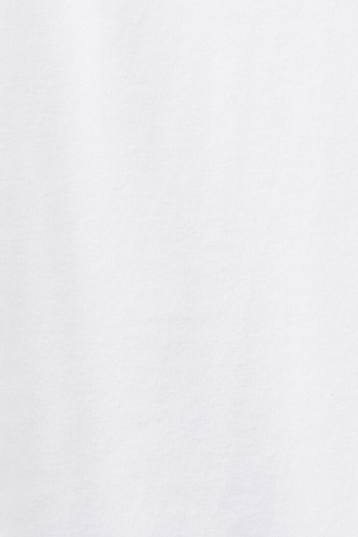 Koszulka z długim rękawem i okrągłym dekoltem, WHITE, detail image number 5