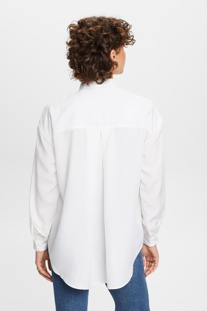 Bluzka koszulowa oversize, WHITE, detail image number 3