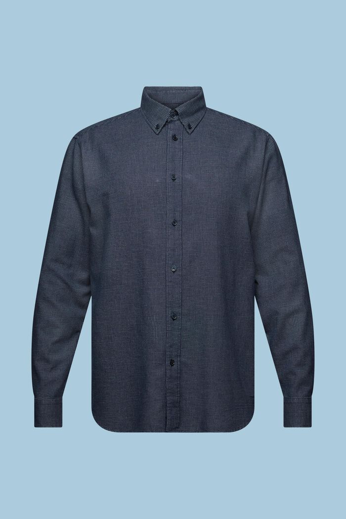 Koszula bawełniana w drobną kratkę, fason regular fit, NAVY, detail image number 6
