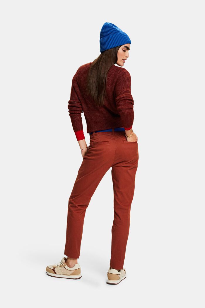 Spodnie chino basic, RUST BROWN, detail image number 3