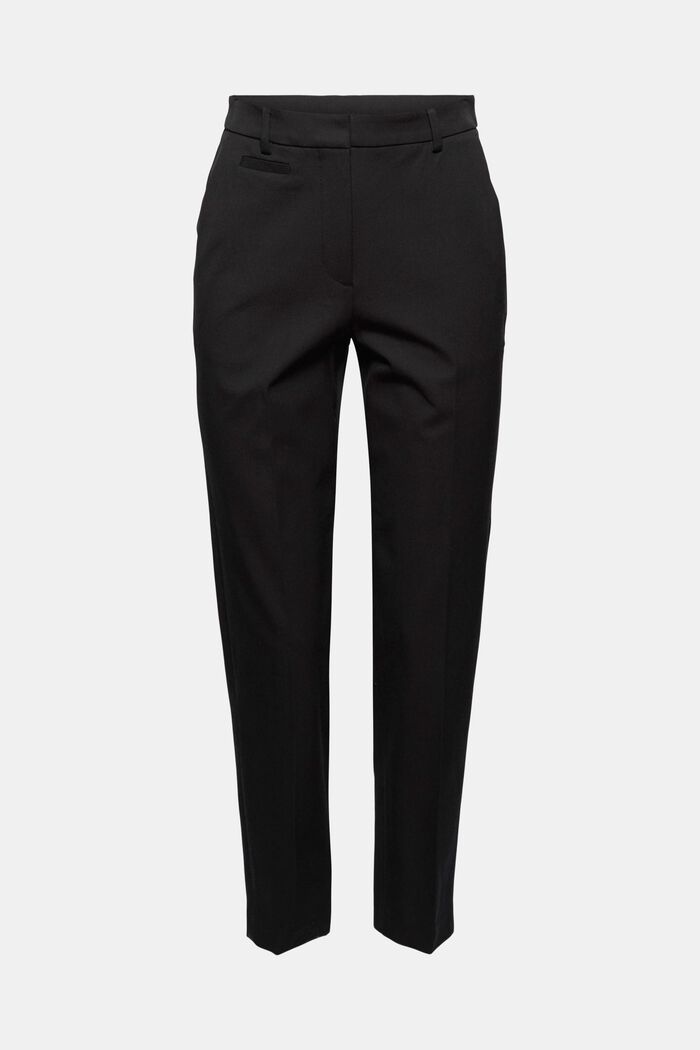 Elastyczne spodnie z mieszanki bawełnianej, BLACK, detail image number 0