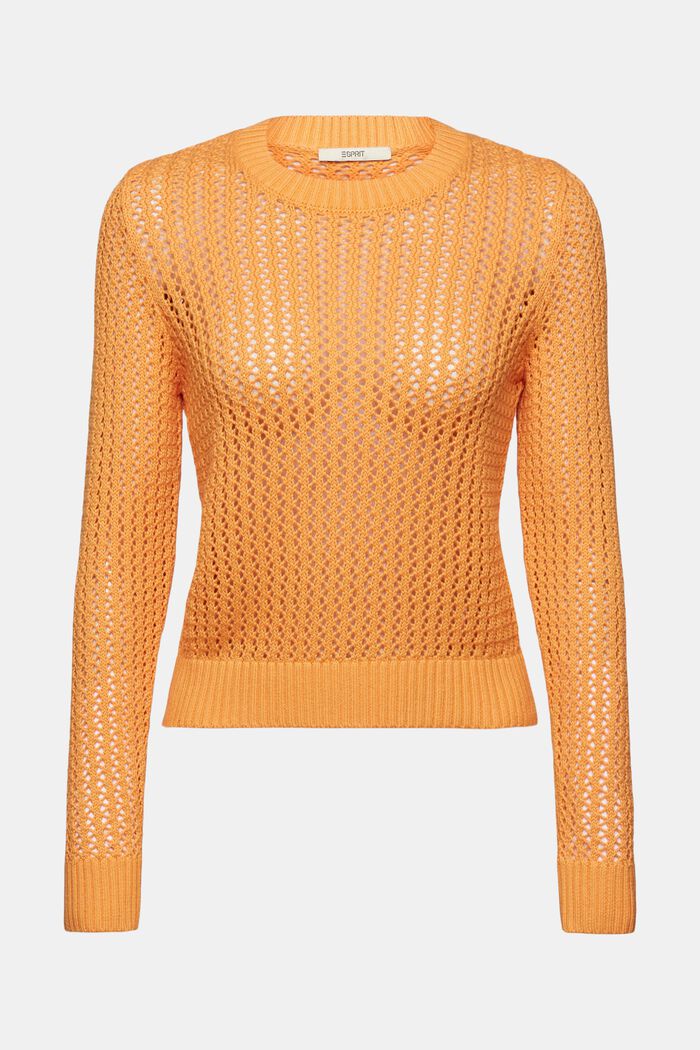 Fakturowany sweter z bawełny organicznej, GOLDEN ORANGE, detail image number 6