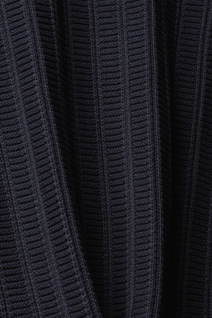 Gruby sweter z zamkiem do połowy długości, NAVY, detail image number 5