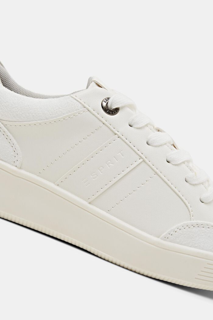 Sneakersy z imitacji skóry, WHITE, detail image number 3
