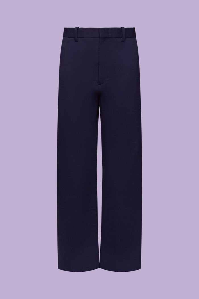 Proste spodnie z mieszanki bawełny organicznej, BLUE RINSE, detail image number 6