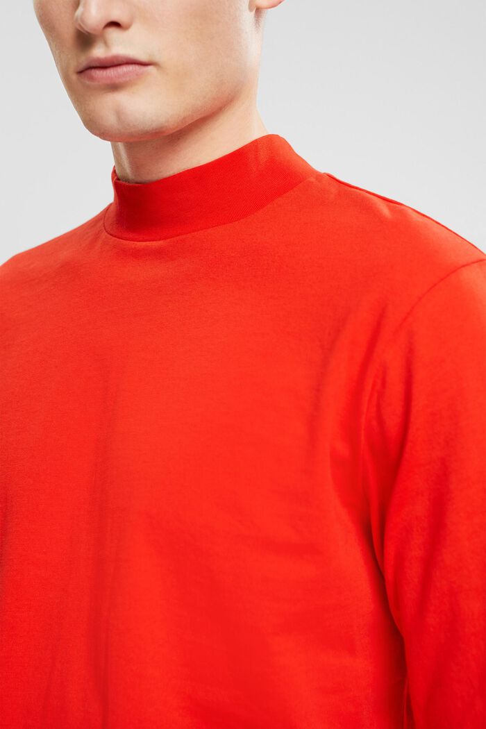 Koszulka z długim rękawem ze stójką, RED, detail image number 0