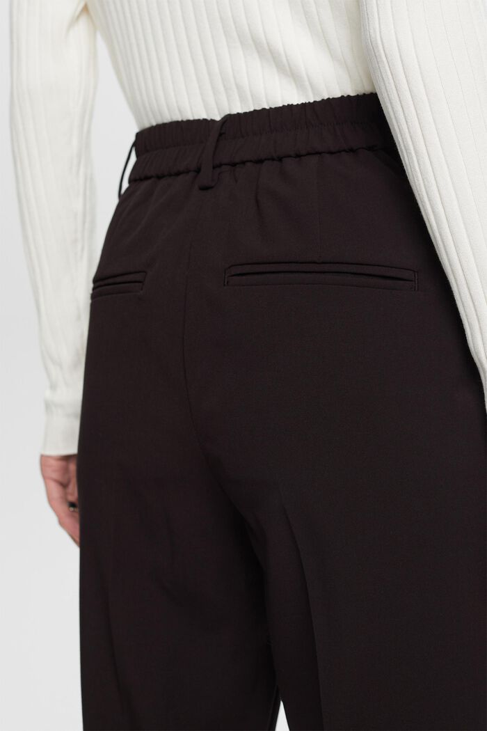 Spodnie z krepy z prostymi nogawkami, BLACK, detail image number 2