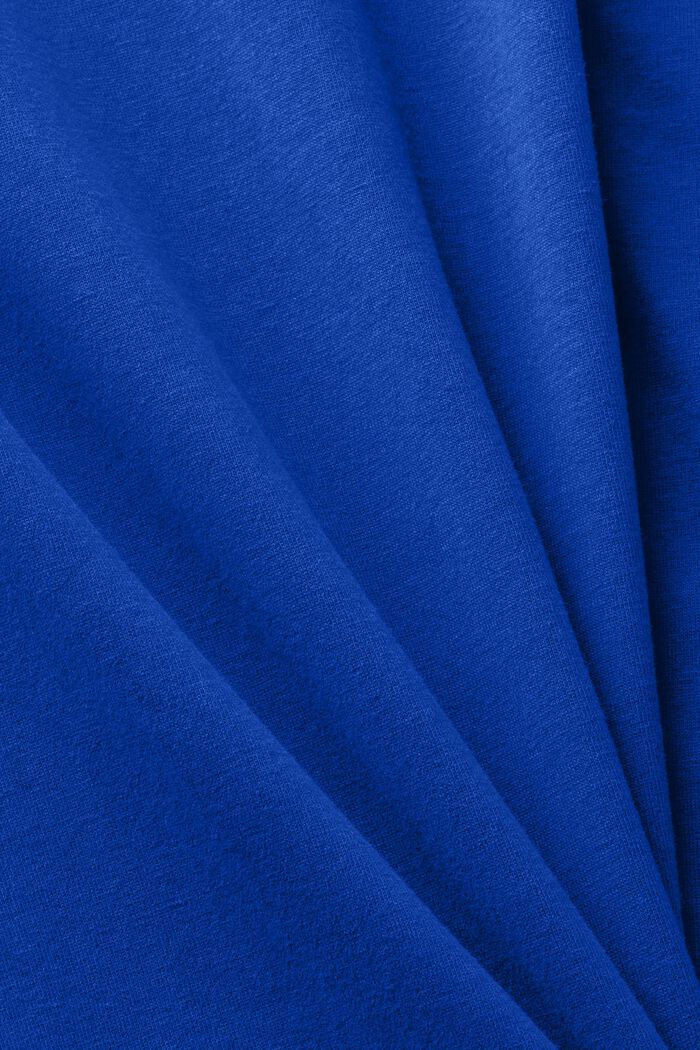 Bluzka z długim rękawem z bawełny, BRIGHT BLUE, detail image number 4