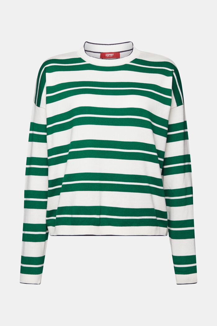 Sweter oversize, 100% bawełny, NEW DARK GREEN, detail image number 6