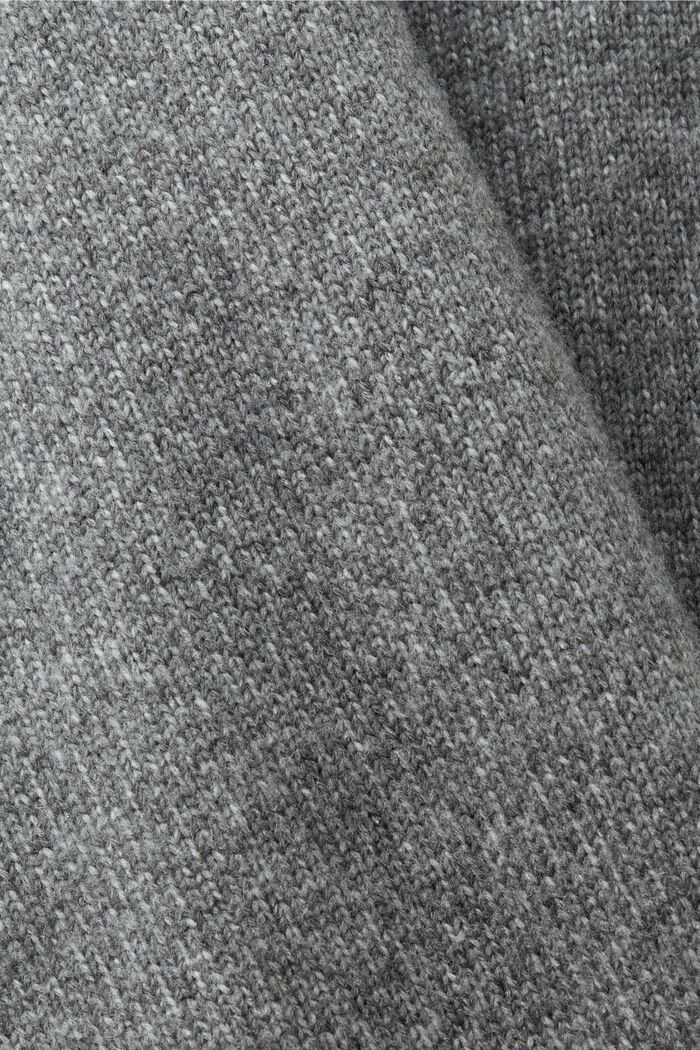 Sweter z okrągłym dekoltem z mieszanki wełnianej, MEDIUM GREY, detail image number 5