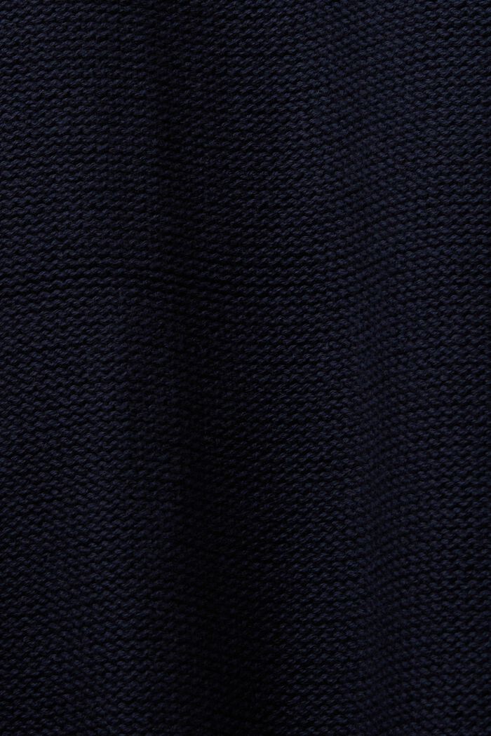 Długi niezapinany kardigan, 100% bawełna, NAVY, detail image number 5