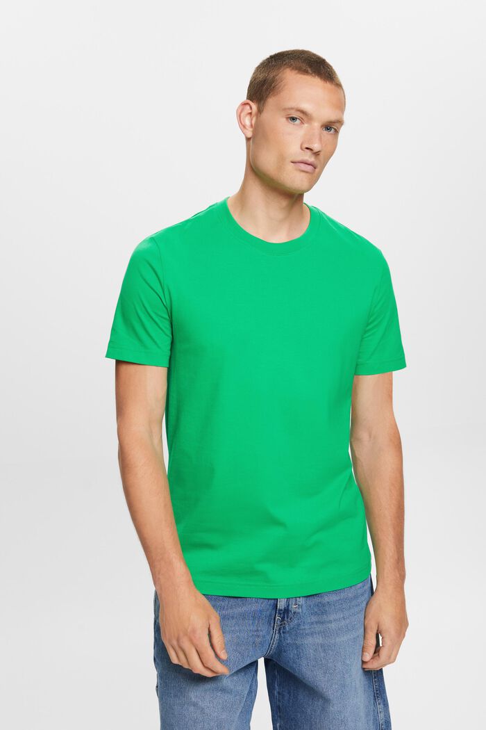 T-shirt z dżerseju z bawełny pima, GREEN, detail image number 0