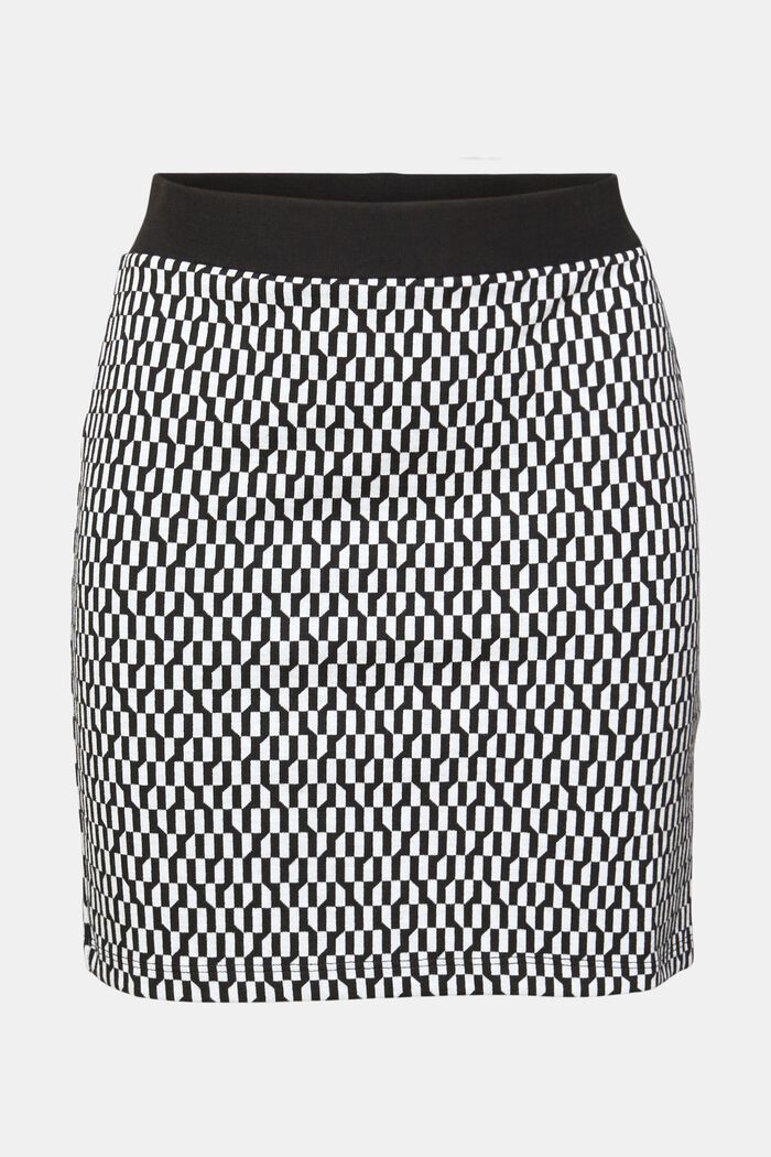 Spódnica mini z żakardowej dzianiny, NEW BLACK, detail image number 2