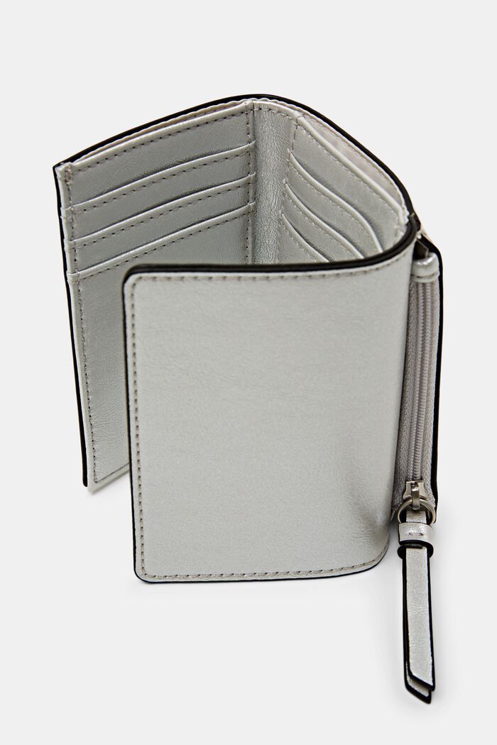 Rozkładany portfel z połyskiem, SILVER, detail image number 3