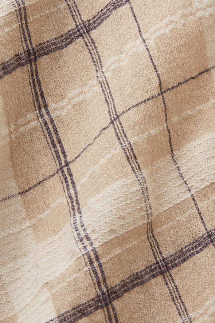 Bluzkowy top z fakturą, 100% bawełny, SAND, detail image number 4