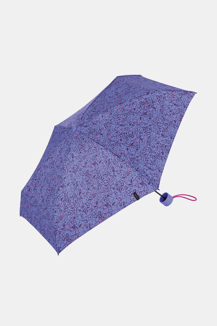 Kieszonkowy parasol z kwiatowym nadrukiem, ONE COLOR, detail image number 0