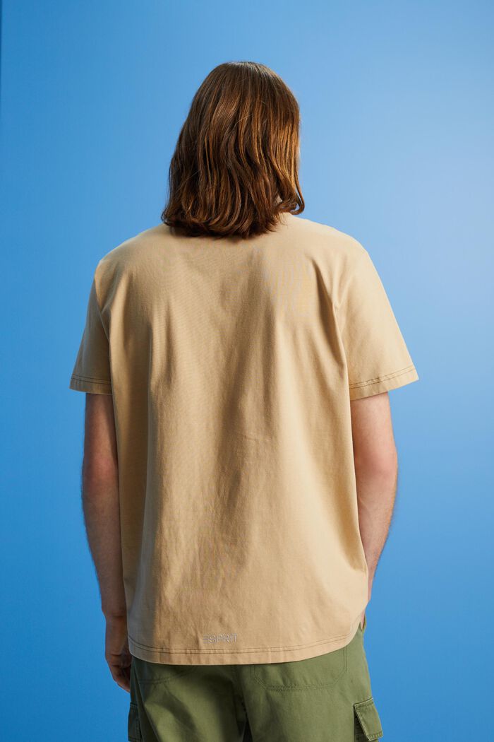 Bawełniany T-shirt z nadrukowanym delfinem, SAND, detail image number 3