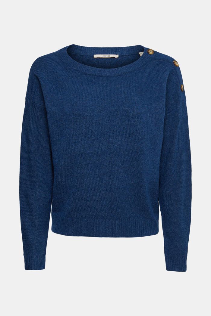 Z wełną: sweter w paski, NEW PETROL BLUE, detail image number 2