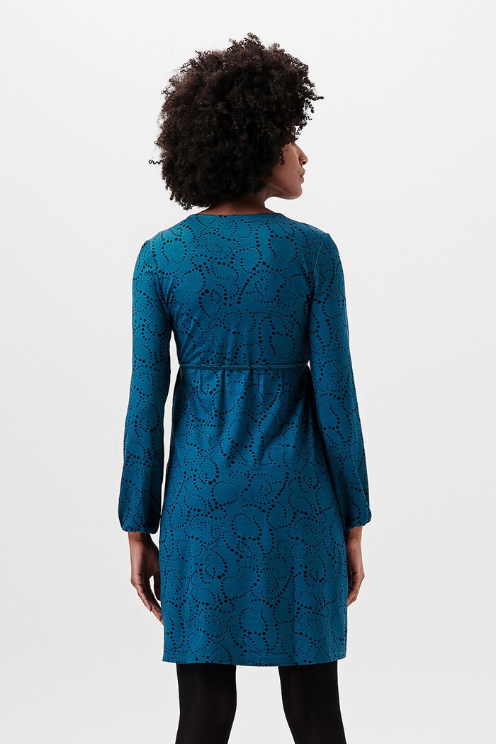 Wzorzysta sukienka z dżerseju, LENZING™ ECOVERO™, BLUE CORAL, detail image number 3