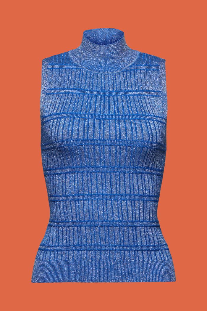 Sweter z bez rękawów z lamy, BRIGHT BLUE, detail image number 5