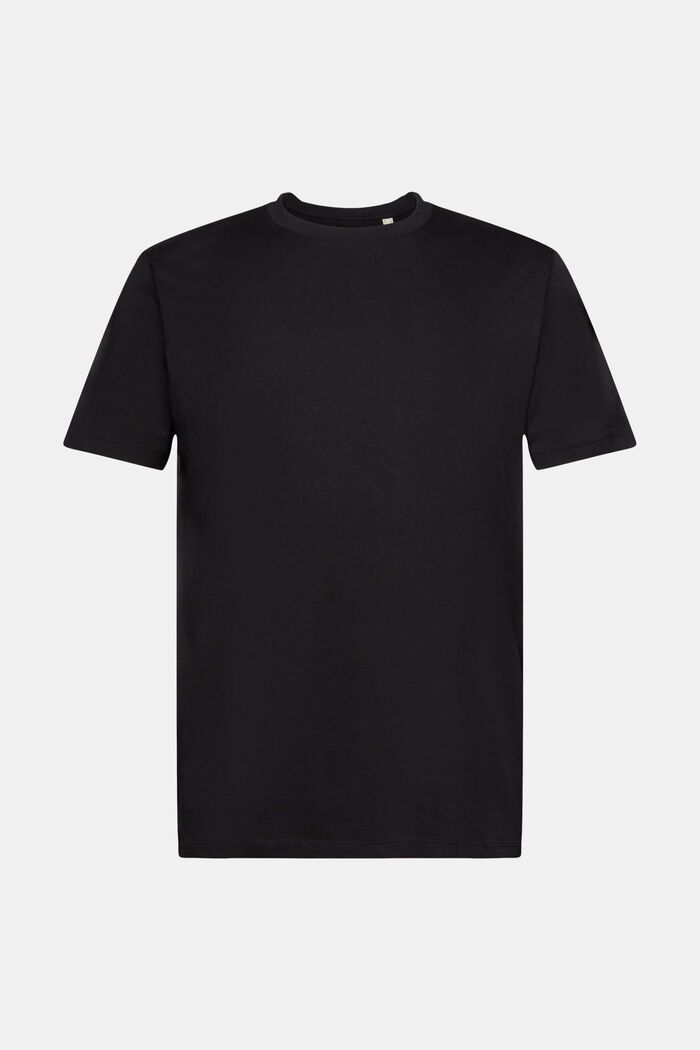 T-shirt z okrągłym dekoltem z dżerseju, BLACK, detail image number 6