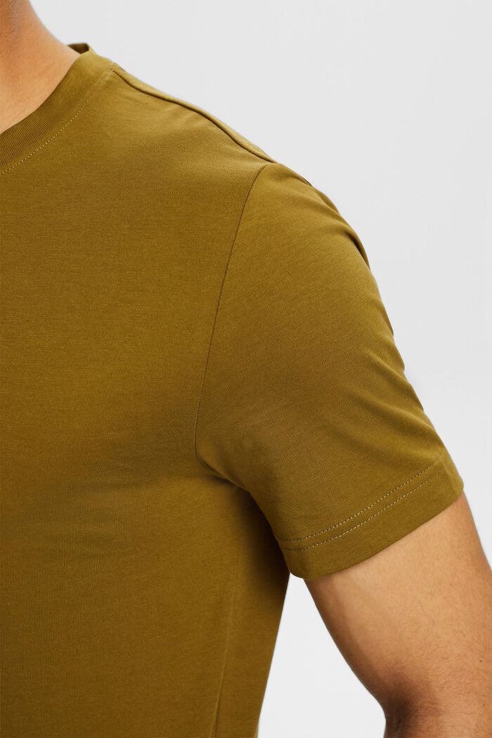 Dżersejowy T-shirt z bawełny organicznej, OLIVE, detail image number 3
