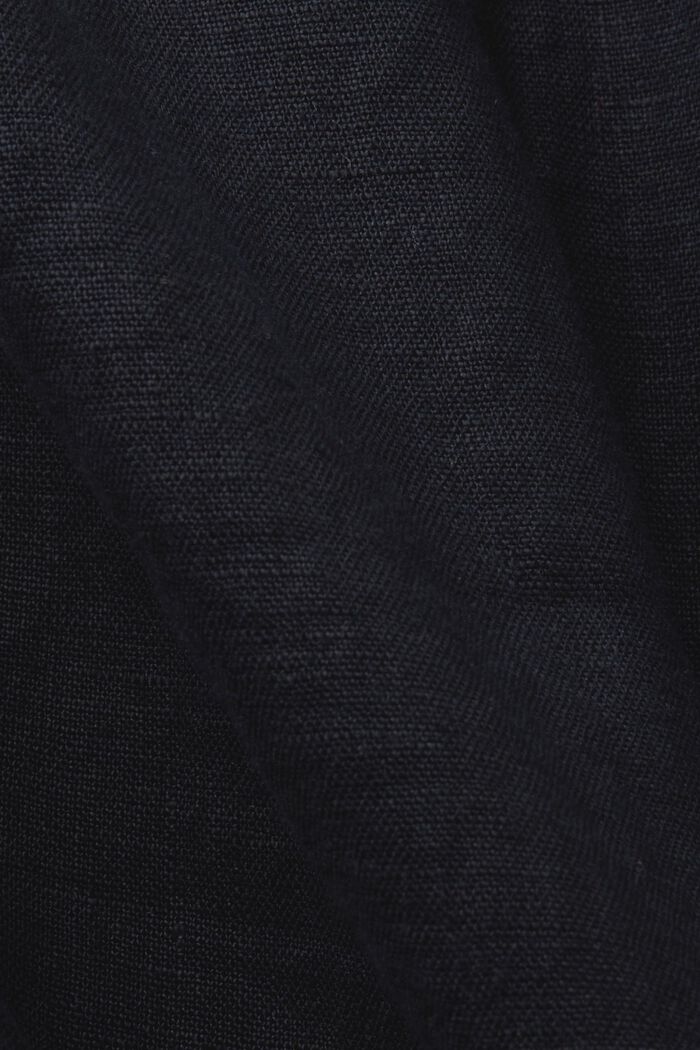 Lniana bluzka bez rękawów, BLACK, detail image number 4